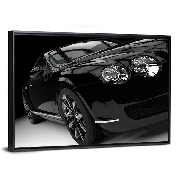 Luxury Black Car Canvas Wall Art-3 Horizontal-Gallery Wrap-25" x 16"-Tiaracle