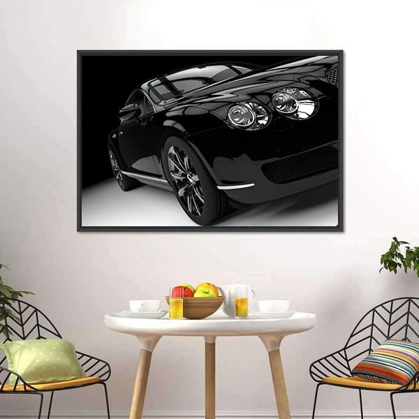Luxury Black Car Canvas Wall Art-3 Horizontal-Gallery Wrap-25" x 16"-Tiaracle