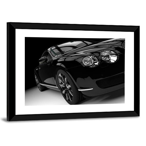 Luxury Black Car Canvas Wall Art-3 Horizontal-Gallery Wrap-25" x 16"-Tiaracle