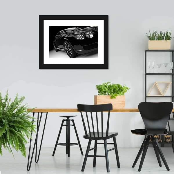 Luxury Black Car Canvas Wall Art-3 Horizontal-Gallery Wrap-25" x 16"-Tiaracle