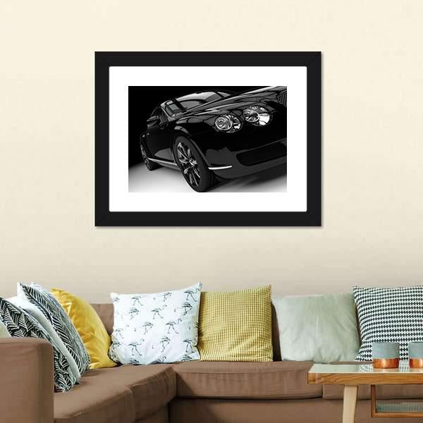 Luxury Black Car Canvas Wall Art-3 Horizontal-Gallery Wrap-25" x 16"-Tiaracle
