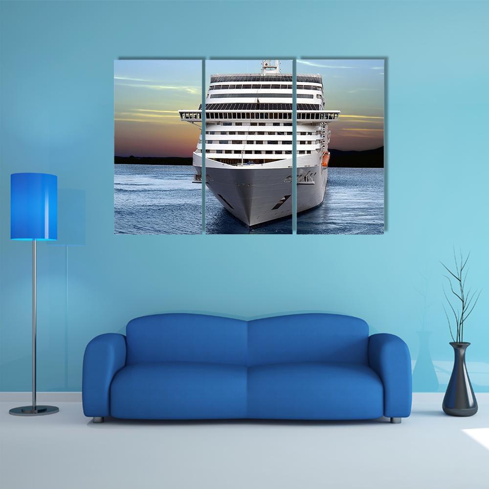 Luxury Cruise Ship Canvas Wall Art-3 Horizontal-Gallery Wrap-37" x 24"-Tiaracle