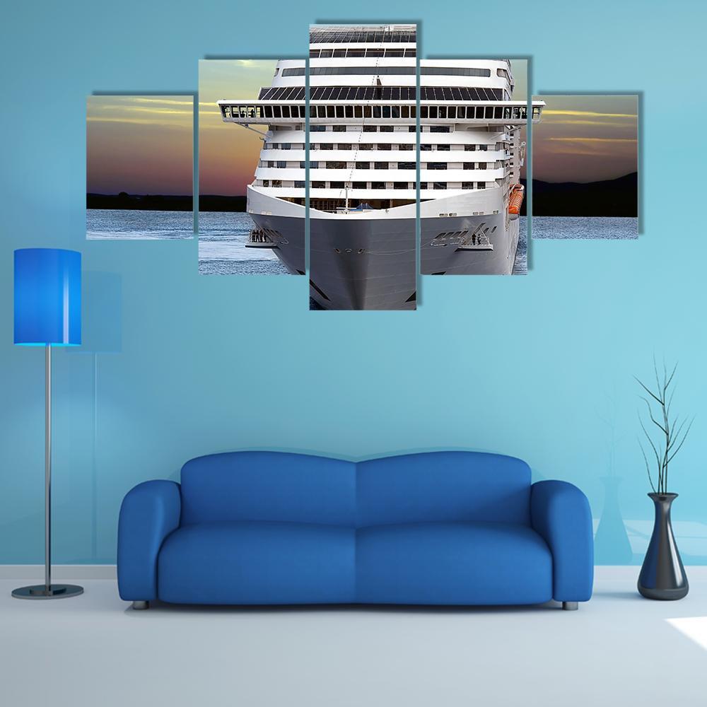 Luxury Cruise Ship Canvas Wall Art-5 Star-Gallery Wrap-62" x 32"-Tiaracle