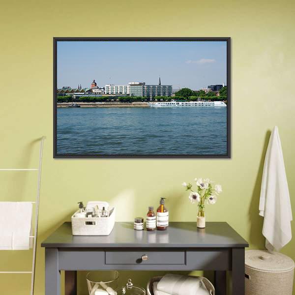 Luxury Hilton Hotel Canvas Wall Art-1 Piece-Floating Frame-24" x 16"-Tiaracle