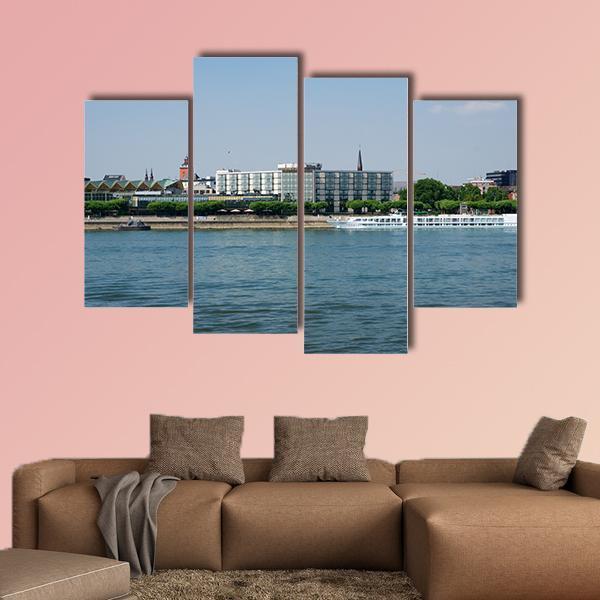 Luxury Hilton Hotel Canvas Wall Art-4 Pop-Gallery Wrap-50" x 32"-Tiaracle