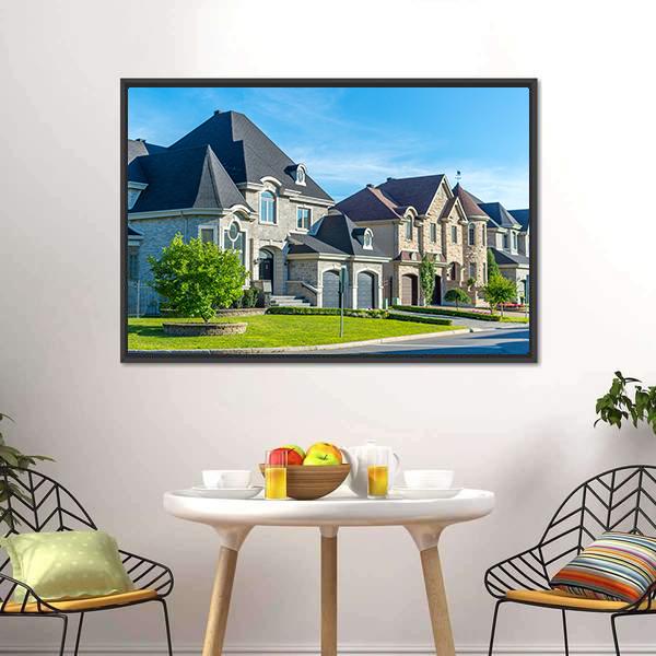 Luxury House In Montreal Canvas Wall Art-3 Horizontal-Gallery Wrap-25" x 16"-Tiaracle