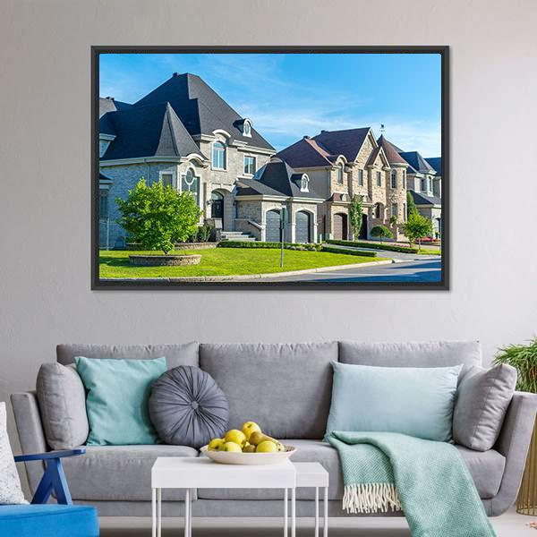 Luxury House In Montreal Canvas Wall Art-3 Horizontal-Gallery Wrap-25" x 16"-Tiaracle
