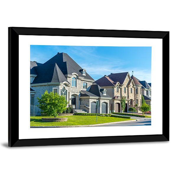 Luxury House In Montreal Canvas Wall Art-3 Horizontal-Gallery Wrap-25" x 16"-Tiaracle