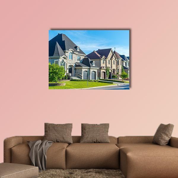 Luxury House In Montreal Canvas Wall Art-1 Piece-Gallery Wrap-48" x 32"-Tiaracle