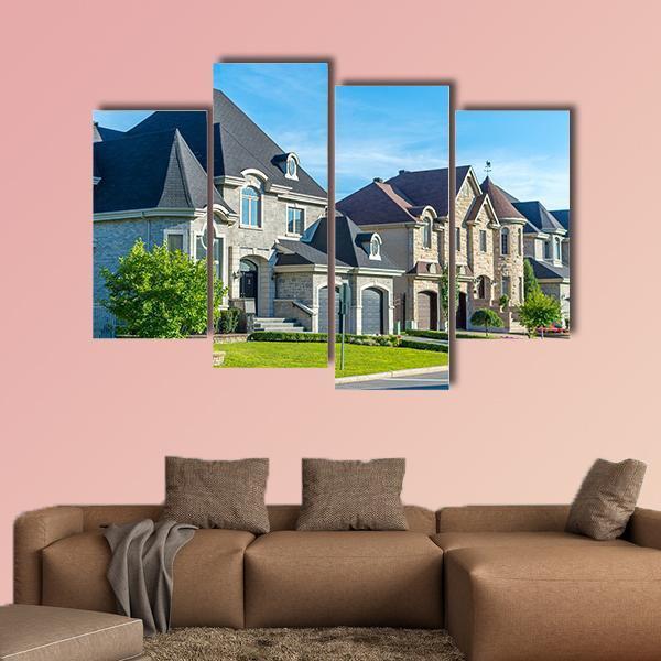 Luxury House In Montreal Canvas Wall Art-4 Pop-Gallery Wrap-50" x 32"-Tiaracle