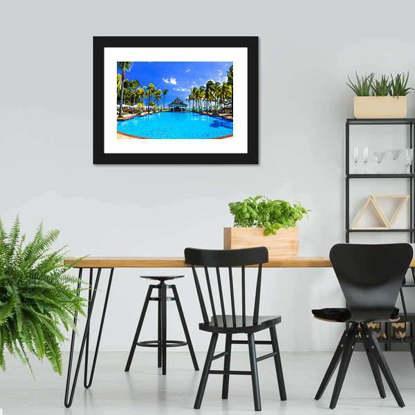 Luxury Resort In Mauritius Canvas Wall Art-3 Horizontal-Gallery Wrap-25" x 16"-Tiaracle
