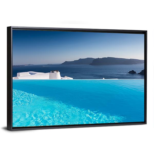 Luxury Resort Swimming Pool Canvas Wall Art-3 Horizontal-Gallery Wrap-25" x 16"-Tiaracle