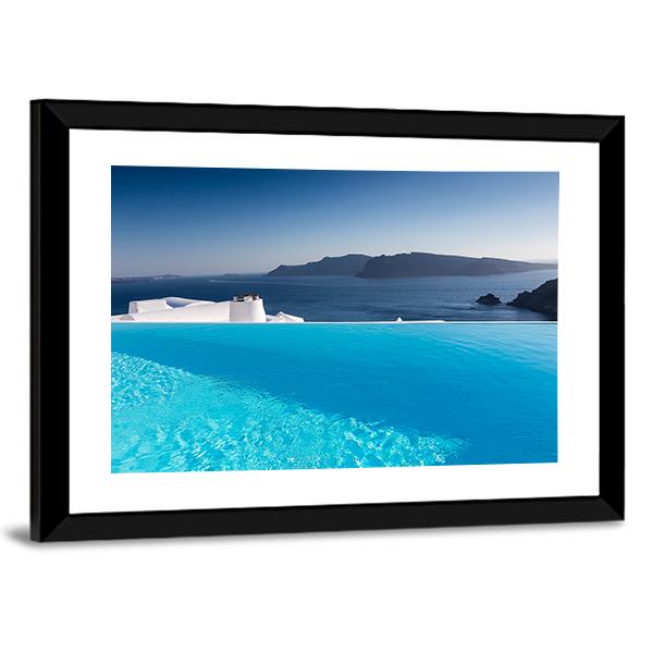 Luxury Resort Swimming Pool Canvas Wall Art-3 Horizontal-Gallery Wrap-25" x 16"-Tiaracle
