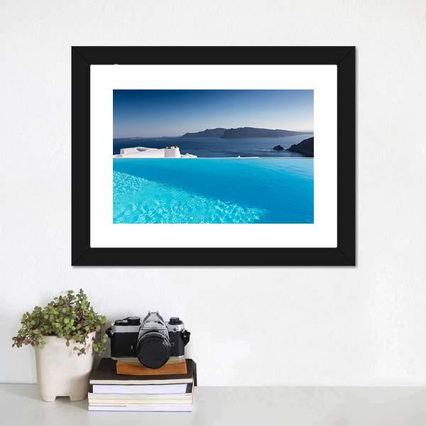 Luxury Resort Swimming Pool Canvas Wall Art-1 Piece-Framed Print-20" x 16"-Tiaracle