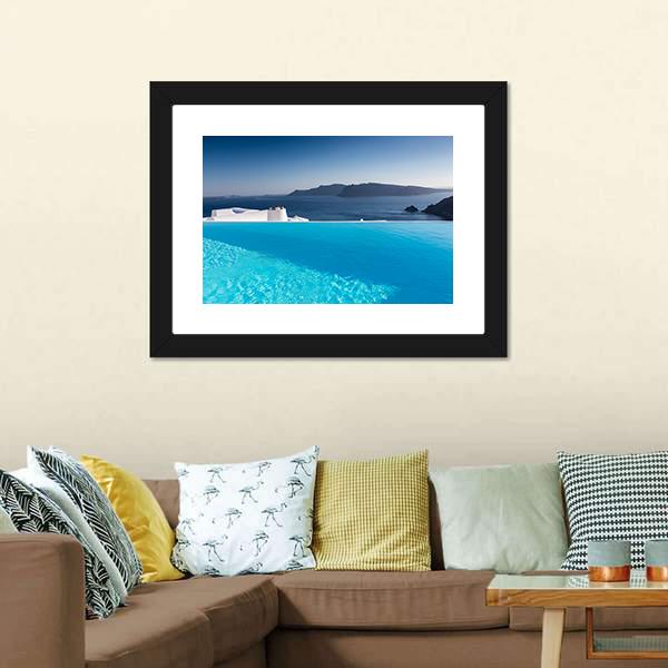 Luxury Resort Swimming Pool Canvas Wall Art-3 Horizontal-Gallery Wrap-25" x 16"-Tiaracle