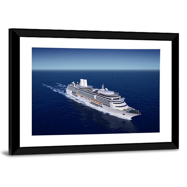 Luxury White Cruise Ship Canvas Wall Art-5 Horizontal-Gallery Wrap-22" x 12"-Tiaracle