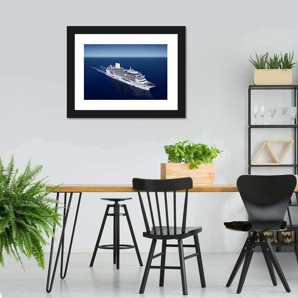 Luxury White Cruise Ship Canvas Wall Art-5 Horizontal-Gallery Wrap-22" x 12"-Tiaracle