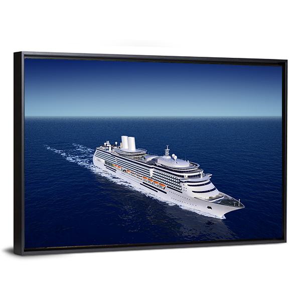 Luxury White Cruise Ship Canvas Wall Art-5 Horizontal-Gallery Wrap-22" x 12"-Tiaracle