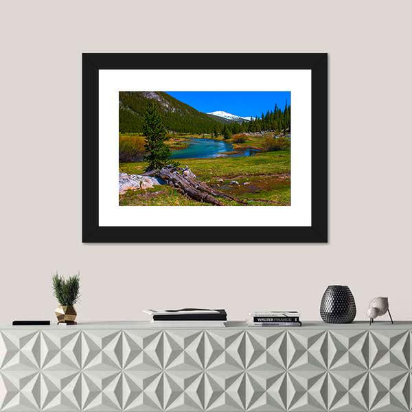 Lyell Fork Tuolumne River Panoramic Canvas Wall Art-1 Piece-36" x 12"-Tiaracle