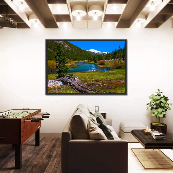 Lyell Fork Tuolumne River Panoramic Canvas Wall Art-1 Piece-36" x 12"-Tiaracle