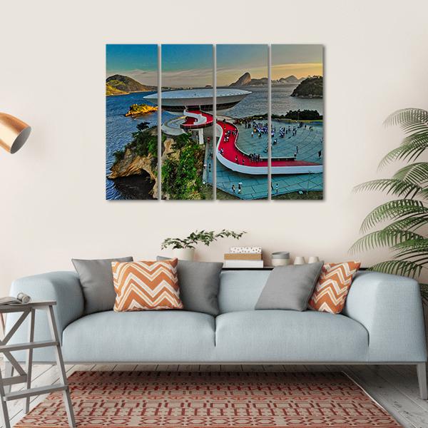 Mac Museum Brazil Canvas Wall Art-4 Horizontal-Gallery Wrap-34" x 24"-Tiaracle