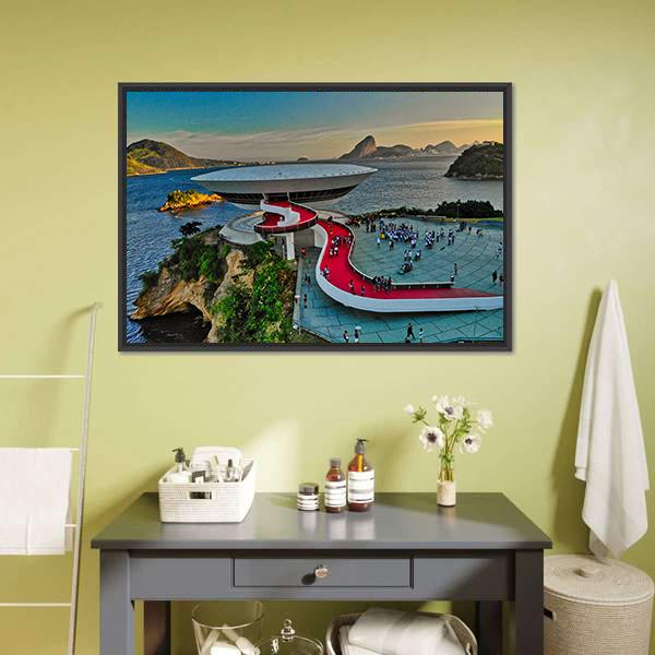 Mac Museum Brazil Canvas Wall Art-3 Horizontal-Gallery Wrap-25" x 16"-Tiaracle