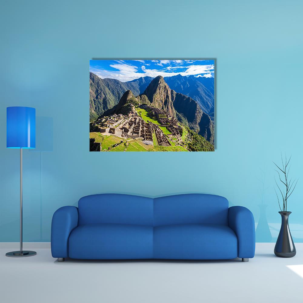 Machu Picchu Canvas Wall Art-4 Horizontal-Gallery Wrap-34" x 24"-Tiaracle