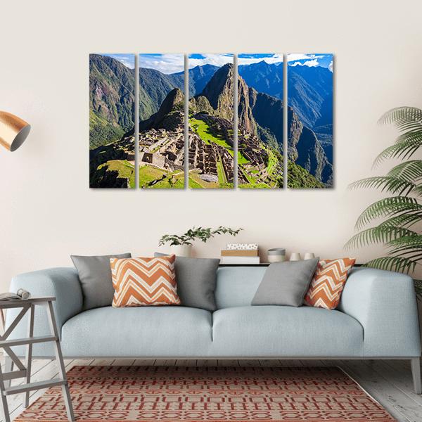 Machu Picchu Canvas Wall Art-5 Horizontal-Gallery Wrap-22" x 12"-Tiaracle