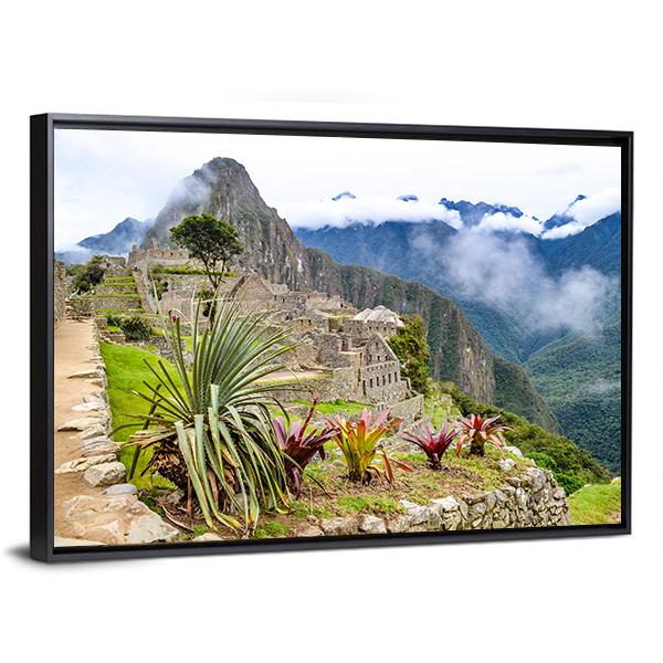 Machu Picchu Canvas Wall Art-3 Horizontal-Gallery Wrap-25" x 16"-Tiaracle