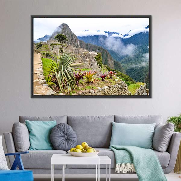 Machu Picchu Canvas Wall Art-3 Horizontal-Gallery Wrap-25" x 16"-Tiaracle