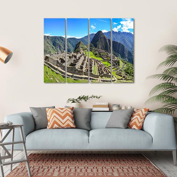 Machu Picchu City Canvas Wall Art-4 Horizontal-Gallery Wrap-34" x 24"-Tiaracle