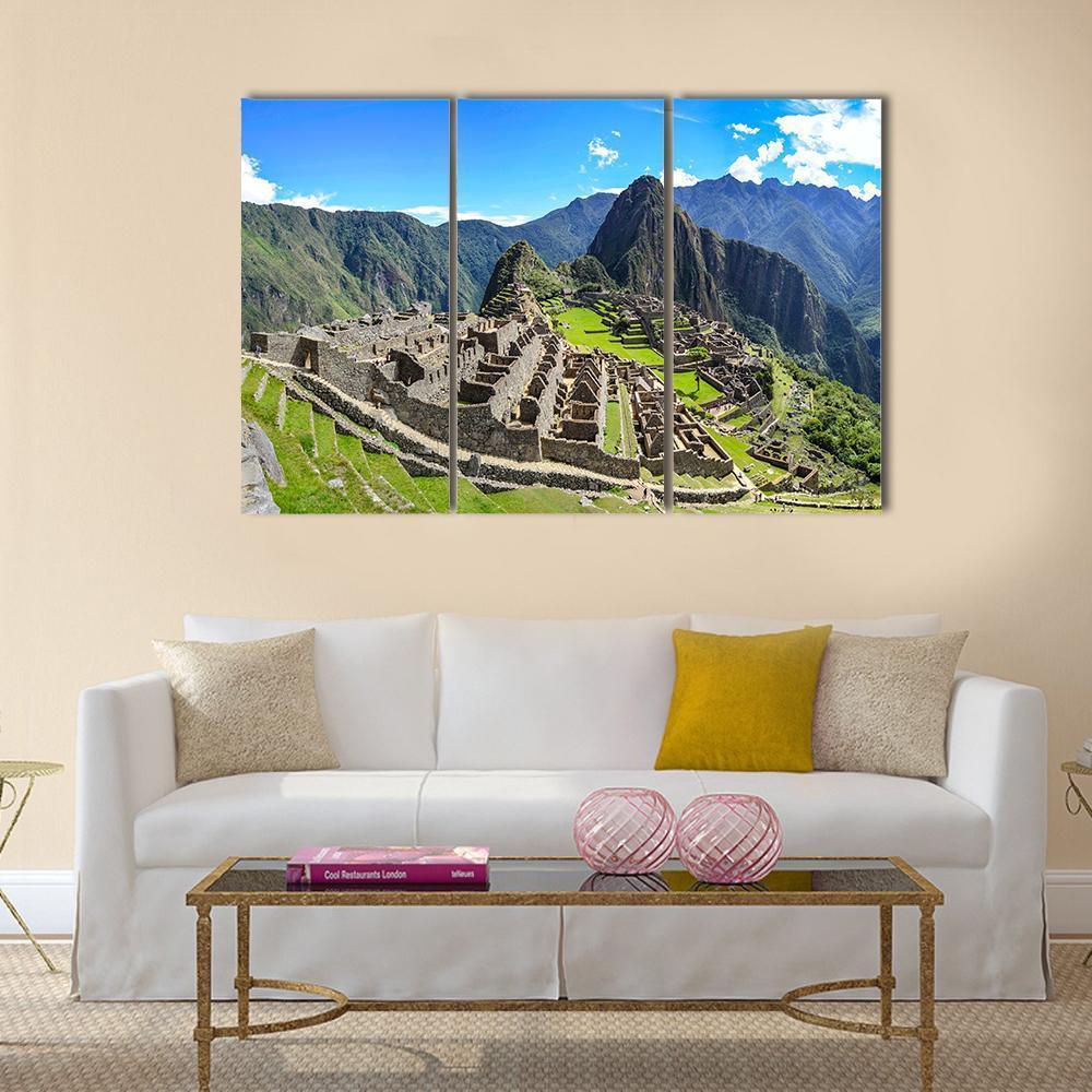 Machu Picchu City Canvas Wall Art-3 Horizontal-Gallery Wrap-37" x 24"-Tiaracle
