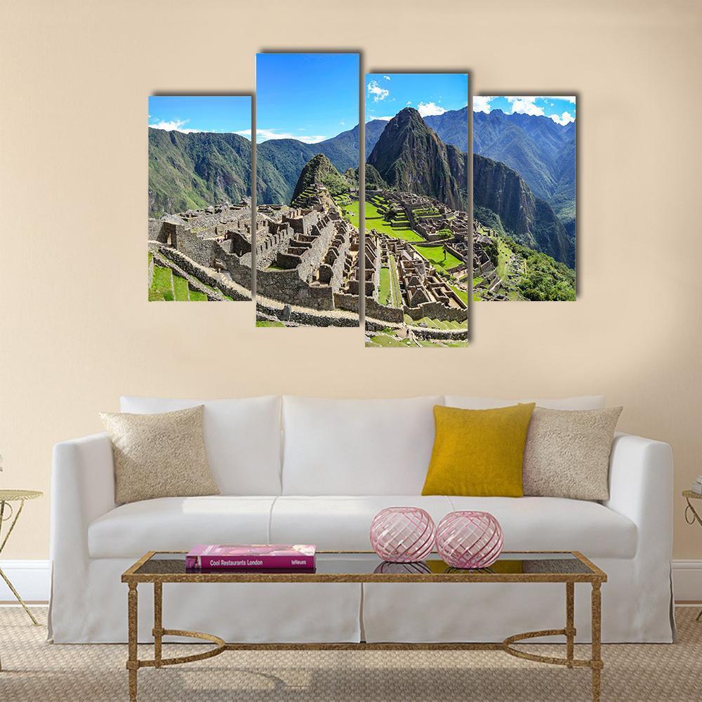Machu Picchu City Canvas Wall Art-4 Pop-Gallery Wrap-50" x 32"-Tiaracle