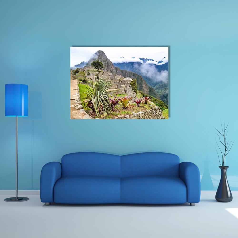 Machu Picchu Canvas Wall Art-3 Horizontal-Gallery Wrap-37" x 24"-Tiaracle