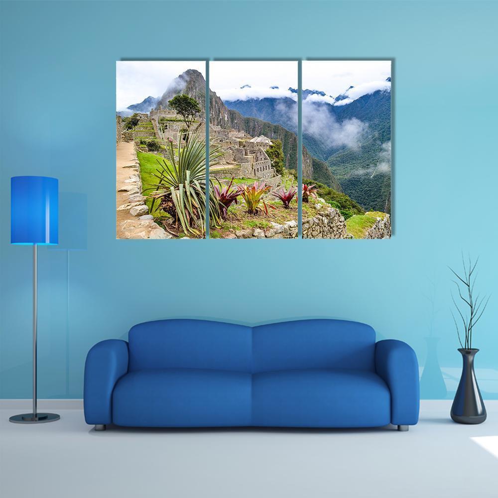 Machu Picchu Canvas Wall Art-3 Horizontal-Gallery Wrap-37" x 24"-Tiaracle