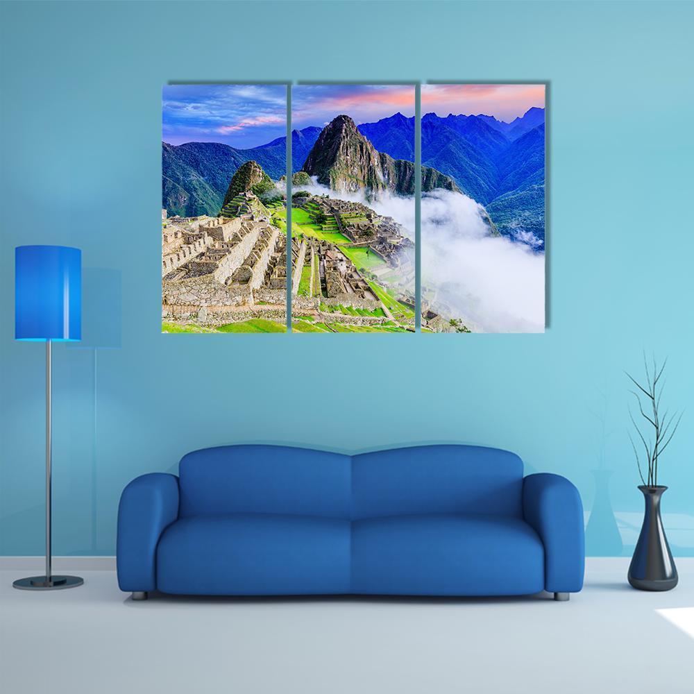 Machu Picchu Peru Canvas Wall Art-3 Horizontal-Gallery Wrap-37" x 24"-Tiaracle
