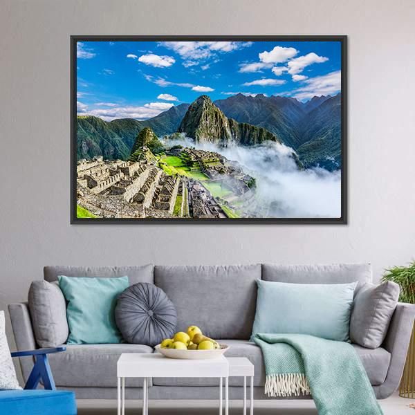 Machu Picchu In Peru Panoramic Canvas Wall Art-1 Piece-36" x 12"-Tiaracle