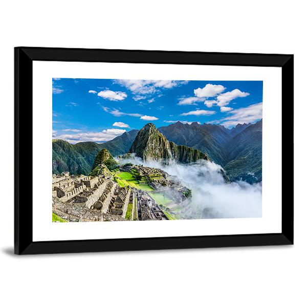 Machu Picchu In Peru Panoramic Canvas Wall Art-1 Piece-36" x 12"-Tiaracle