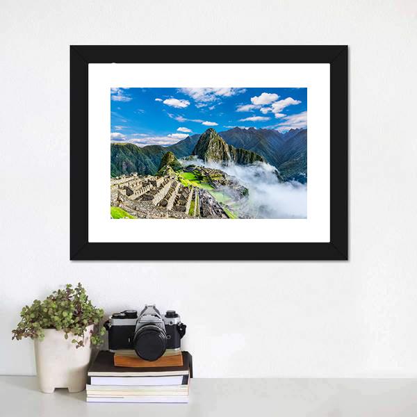 Machu Picchu In Peru Panoramic Canvas Wall Art-1 Piece-36" x 12"-Tiaracle