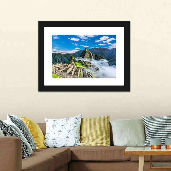 Machu Picchu In Peru Panoramic Canvas Wall Art-1 Piece-36" x 12"-Tiaracle