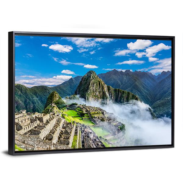 Machu Picchu In Peru Panoramic Canvas Wall Art-1 Piece-36" x 12"-Tiaracle