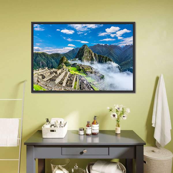 Machu Picchu In Peru Panoramic Canvas Wall Art-1 Piece-36" x 12"-Tiaracle