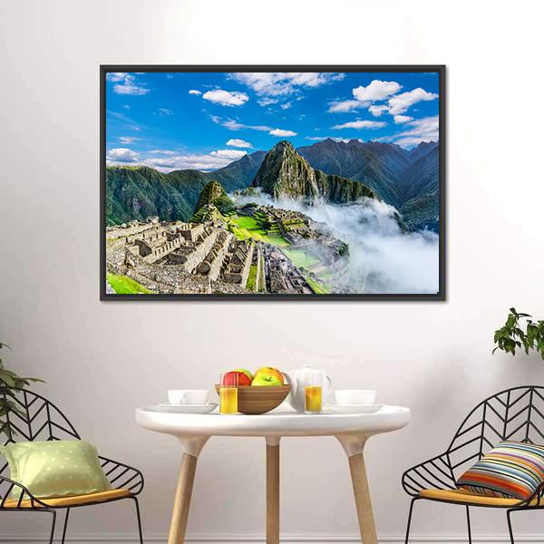 Machu Picchu In Peru Panoramic Canvas Wall Art-1 Piece-36" x 12"-Tiaracle