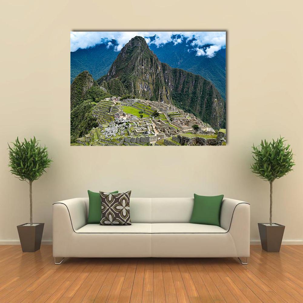 Machu Picchu Morning Canvas Wall Art-1 Piece-Gallery Wrap-48" x 32"-Tiaracle