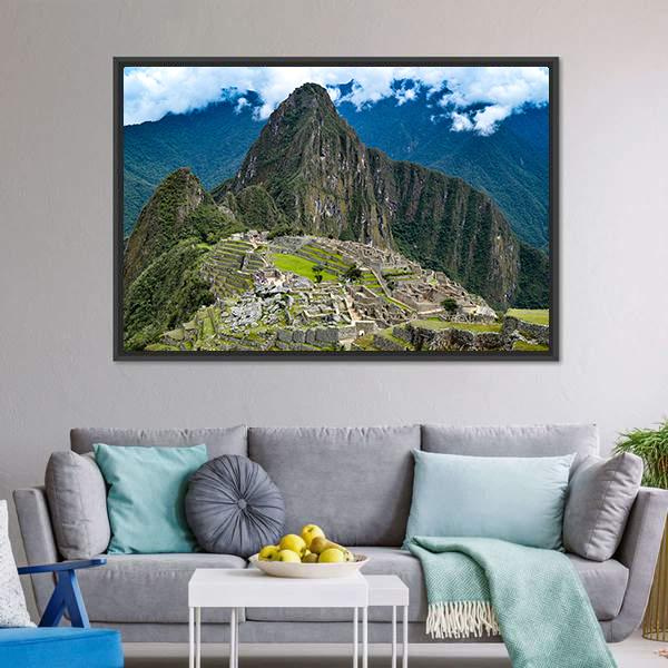 Machu Picchu Morning Canvas Wall Art-3 Horizontal-Gallery Wrap-25" x 16"-Tiaracle