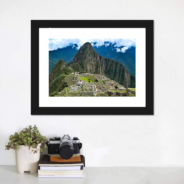 Machu Picchu Morning Canvas Wall Art-3 Horizontal-Gallery Wrap-25" x 16"-Tiaracle