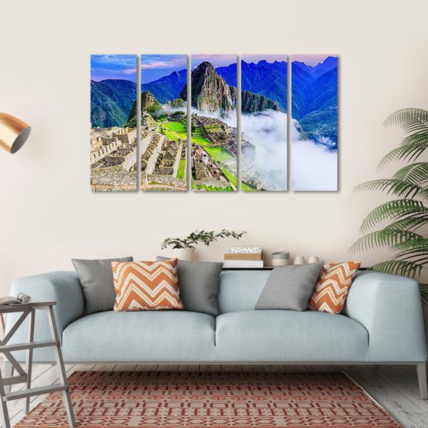 Machu Picchu Peru Canvas Wall Art-5 Horizontal-Gallery Wrap-22" x 12"-Tiaracle