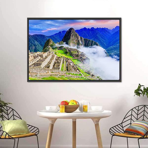 Machu Picchu Peru Canvas Wall Art-5 Horizontal-Gallery Wrap-22" x 12"-Tiaracle