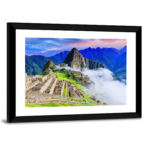 Machu Picchu Peru Canvas Wall Art-5 Horizontal-Gallery Wrap-22" x 12"-Tiaracle