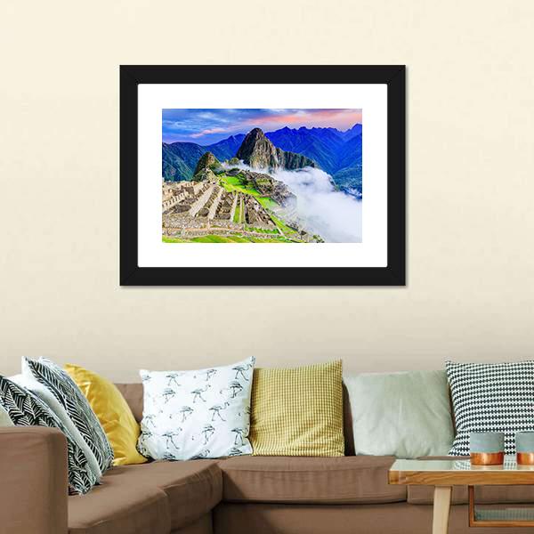 Machu Picchu Peru Canvas Wall Art-5 Horizontal-Gallery Wrap-22" x 12"-Tiaracle